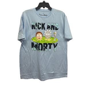 New 2023 Rick and Morty Mens Small 100% Cotton Crew Neck Short Sleeve Tee